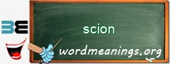 WordMeaning blackboard for scion